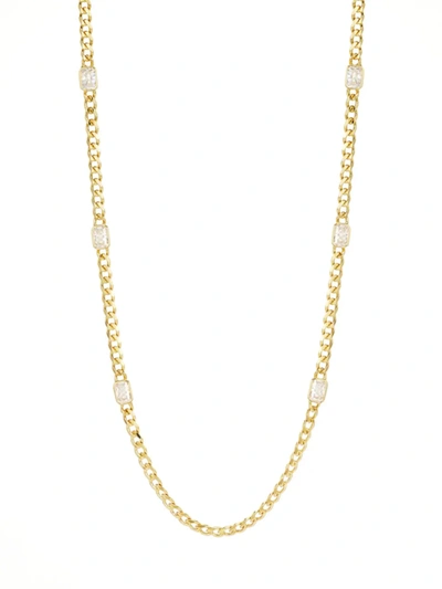 Adriana Orsini Complement 18k Gold-plated Sterling Silver & Cubic Zirconia Chain Necklace