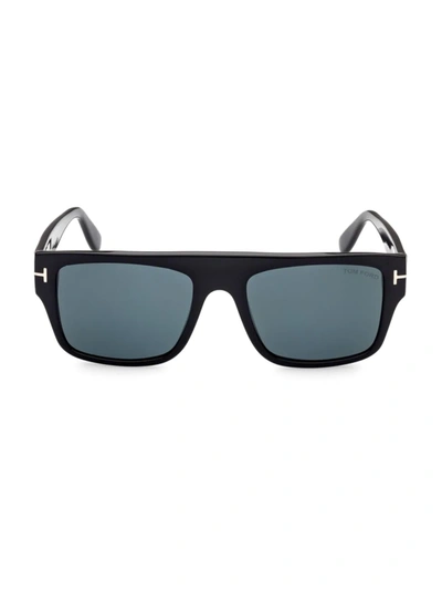 Tom Ford Dunning 55mm Rectangle Sunglasses In Black