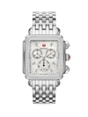 Michele Women's Deco Xl Stainless Steel & Diamond Bracelet Watch In Silver