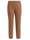 Theory Treeca Empire Wool Ankle Pants In Light Camel