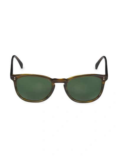 Oliver Peoples Finley 51mm Semi Matte Sable Tortoise Sunglasses In Bark