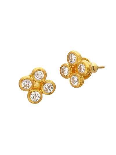 Gurhan Women's Pointelle 24k Gold & Diamond Stud Earrings In Yellow Gold