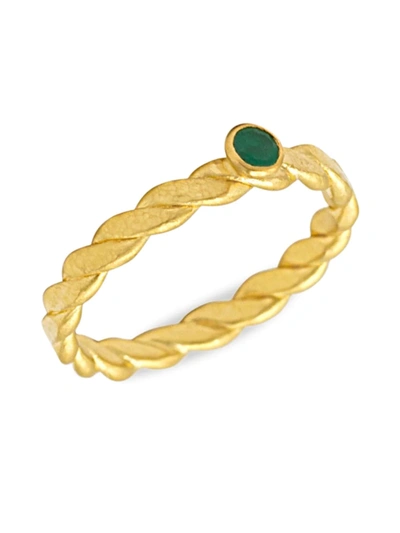Gurhan Twist 22-24k Yellow Gold & Australian Opal Ring