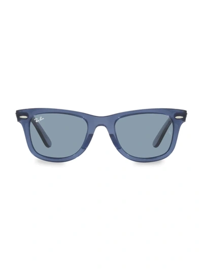 Ray Ban Rb2140 50mm Classic Wayfarer Sunglasses In Transparent Blue