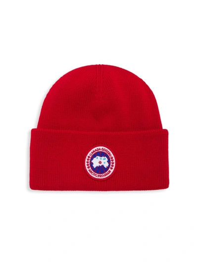 CANADA GOOSE KID'S ARCTIC DISC MERINO WOOL TOQUE BEANIE,400014902123