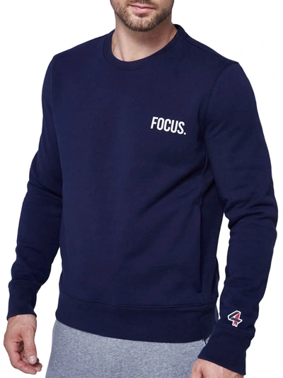 Fourlaps Men's Logo French Terry Long-sleeve Crewneck Sweatshirt In Nocolor