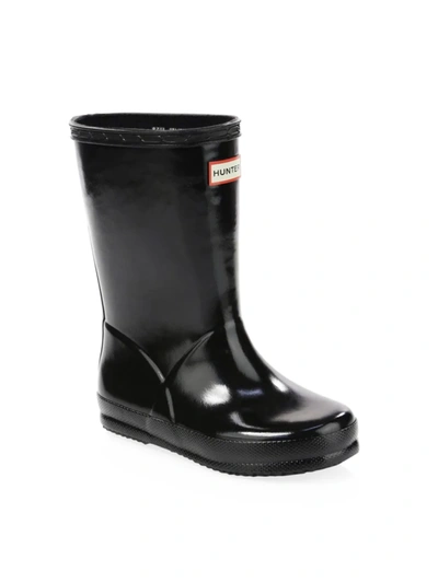 Hunter Unisex First Gloss Rain Boots - Walker, Toddler, Little Kid In Black