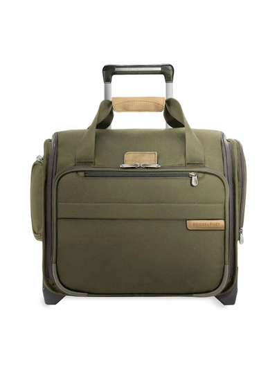 Briggs & Riley Baseline Rolling Cabin Bag In Olive