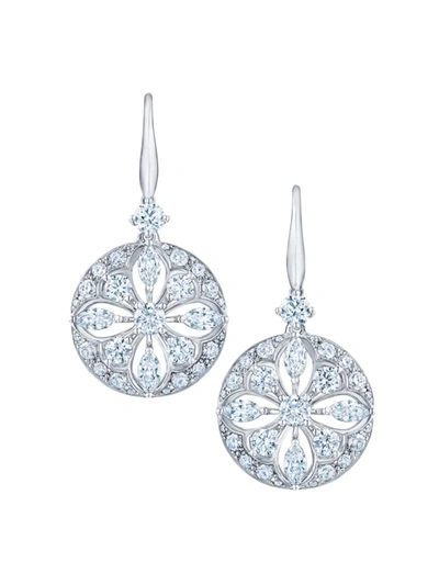 Kwiat Women's  Star 18k White Gold & Diamond Frame Drop Earrings