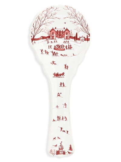 Juliska Country Estate Winter Frolic Ruby Spoon Rest
