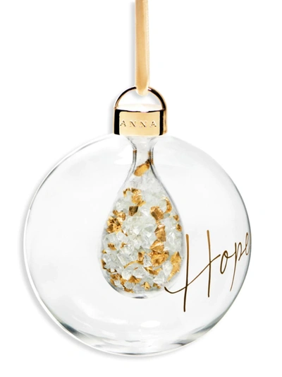 Anna New York Holiday Hope Ornament In Gold Crystal