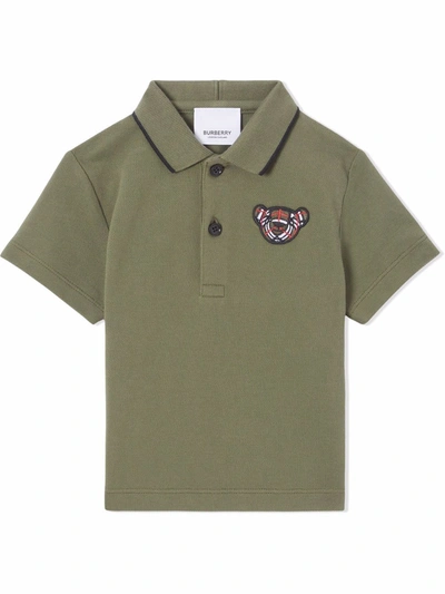 Burberry Babies' Thomas Bear Polo Shirt In Green