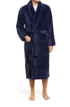 Nordstrom Plush Jacquard Robe In Navy Peacoat