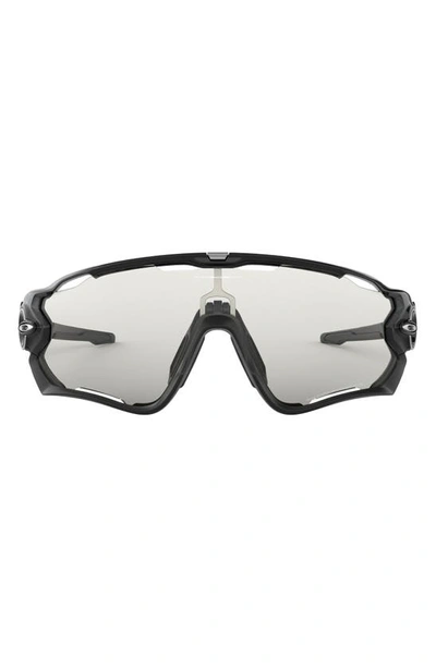 Oakley Jawbreaker™ 131mm Photochromic Cycling Shield Sunglasses In Black/ Photochromic