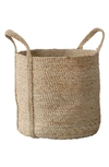 WILL AND ATLAS ROUND JUTE LAUNDRY BASKET,WT010/NAT