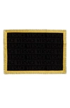 Versace Barocco & Robe Cotton Bathmat In Black,gold