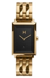 Mvmt Signature Square Mason Watch, 18mm X 24mm In Gold/ Black/ Gold