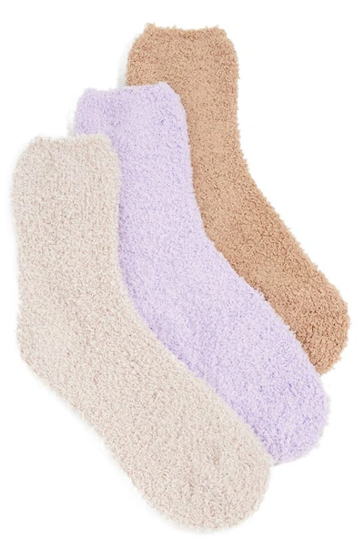 Stems 3-pack Lounge Ankle Socks In Nude/ Blush/ Mulberry
