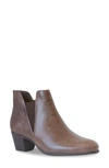 Munro Jackson Bootie In Fudge Distressed Leather