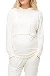 Nom Maternity Women's Jojo Cloud-knit Hoodie In Oatmeal Hacci