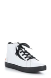 Softinos By Fly London Shy High Top Sneaker In 003 White Smooth Leather