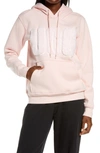 Ugg Rey Fuzzy Logo Pullover Hoodie In Lotus Blossom