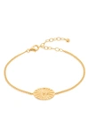 Monica Vinader Gold Heart Talisman Chain Bracelet In Gold