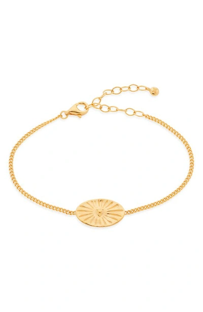 Monica Vinader Talisman Heart Recycled 18ct Yellow Gold-plated Vermeil Sterling Silver Bracelet