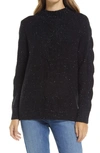 Vince Camuto Cable Knit Sweater In Rich Black