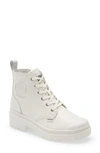 Palladium Pallabase Leather Bootie In White/ White