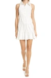Cinq À Sept Bennett Tiered Minidress In Ivory