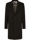 DOLCE & GABBANA SINGLE-BREASTED WOOL-CASHMERE COAT