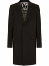 Dolce & Gabbana Single-breasted Mid-length Coat In Grau