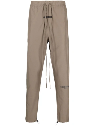 Essentials Logo Print Track Pants In Grün