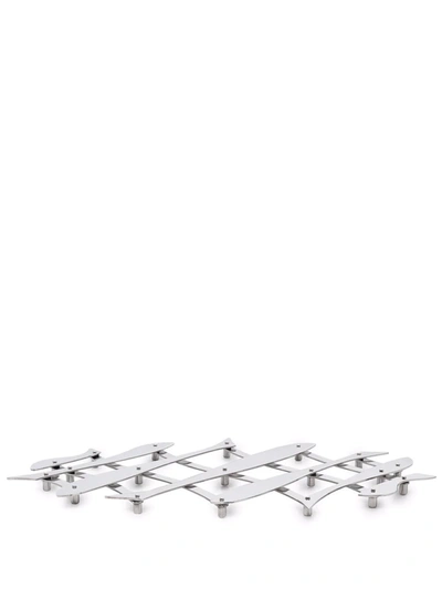 Alessi Pescher Extensible Trivet In Silber