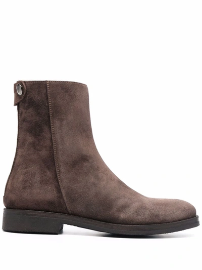 Alberto Fasciani Camil Suede Ankle-boots In Braun