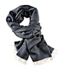 Kinalba Marquee Graphite Herringbone Cashmere And Silk Scarf In Silk