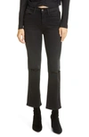 Frame Le High Straight Crop Jeans In Maverick Rips
