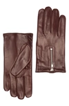 Portolano Portlano Nappa Leather Cashmere Lined Gloves In Castagna Chestnut