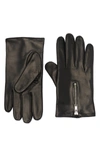Portolano Portlano Nappa Leather Cashmere Lined Gloves In Black