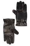 PORTOLANO PORTOLANO FAUX LEATHER MOTORCYCLE GLOVES WITH WOOL BLEND LINING
