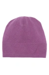 Portolano Slouchy Cashmere Knit Beanie In Bora Bora Purple