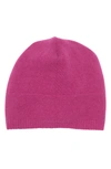 Portolano Slouchy Cashmere Knit Beanie In Very Berry