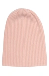 Portolano Slouchy Cashmere Beanie In Rose Quartz