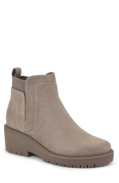 White Mountain Dear Block Heel Boot In Sand,fabric