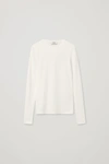 Cos Slim-fit Long-sleeve Top In White