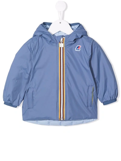 K-way Babies' Embroidered-logo Padded Jacket In 白色