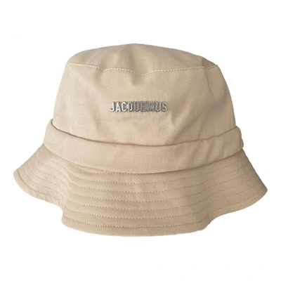 Pre-owned Jacquemus Le Bob Gadjo Cloth Hat In Beige