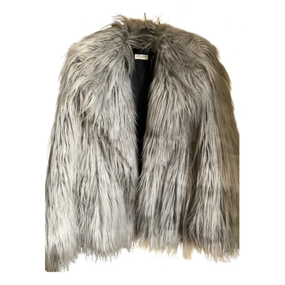 Pre-owned Dries Van Noten Faux Fur Jacket In Grey