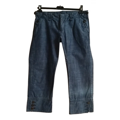 Pre-owned Woolrich Chino Pants In Blue